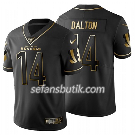 Cincinnati Bengals Tröjor Andy Dalton 14 Nike Svart Golden Edition 100th - Herr Cincinnati Bengals Tröjor Andy Dalton 14 Nike Svart Golden Edition 100th - Herr